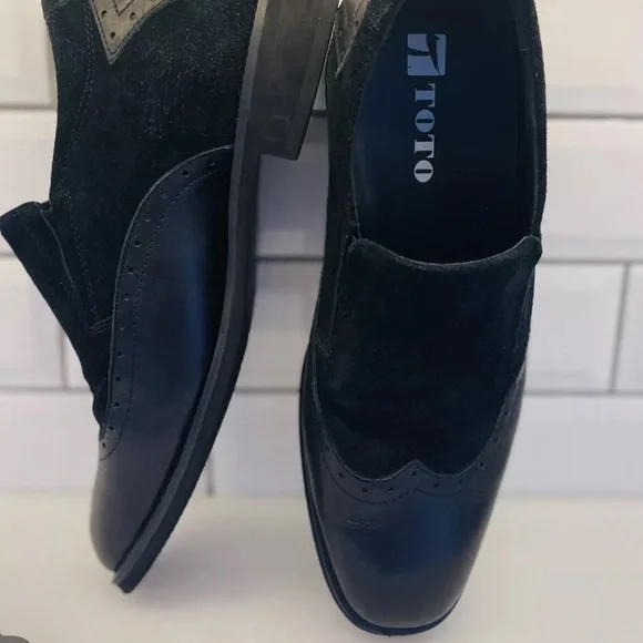 calto | Shoes | Toto Black Leathersuede Elevated Lift Dress  display picture 1